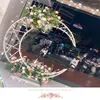 Décoration de fête arc de mariage métal fer décor fleurs croissant fond toile de fond support