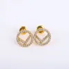 Fashion Women Luxury Designers Diamond Earrings Hoop Stud Jewelry Circle Letter F Brand Studs Men Earing Bracelets Hoops Wedding 2304225BF
