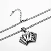 Hangertjeskettingen Hiphop Creatief Poker Card Flush Ketting Mode Heren High Street Style Cool INS Koud Veelzijdig Damesketting Groothandel