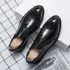 Dress Shoes Men Patent Leather Wingtip Oxford ShoesWhite Loafers Men's Business Luxury Fashion Formal Wedding