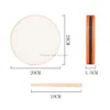 20*20CM Wood Hand Drum Dual Head with Drum Stick Percussion Musical Educational Toy Musical Instrument for KTV Party Kids Toddler Festival xmas Gift