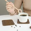 Bord Mattor Leopardtryck Coasters Kitchen Placemats Icke-halkisolering Cup Coffee For Decor Home Table Seary Pads Set av 4