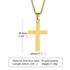 Pendentif Colliers Christian Bible Cross Chain Collier en acier inoxydable pour hommes Bijoux de prière religieuse