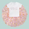 Abiti da ragazza Primo compleanno Abito numero Tutu per ragazze Tulle Baby Outfit floreale