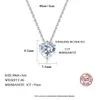 CZCITY collier femme en argent Sterling chaîne gemme pierre charme 1 CT Moissanite diamant nouveau 925 pendentif coeur glacé