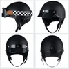 Motorcykelhjälmar Retro Vintage Hjälm Men Summer Casque Moto Open Face Scooter Biker Motorcykel Racing Riding Cascos Para