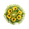 Fiori decorativi rotondi ghirlanda di girasole artificiale ghirlanda appesa a parete per la festa della mamma accessori per la decorazione della casa durevole realistico