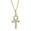 Pendant Necklaces Rhinestone Cross Necklace Zinc Alloy Pendant Necklaces For Women Men Fashion Jewelry Drop Delivery Jewelry Necklaces Dht4I