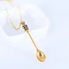 Mini Smoking Necklace Colorful Aluminium Alloy Metal Alloy Portable Dry Herb Tobacco Spice Miller Crown Spoon Shovel Scoop Snuff Snorter Sniffer Snuffer Pendant