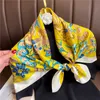 Bandanas Durag Luxusmarke Schal Design Twill Seidenschal Frauen Wickeln Haar Sommer Halstuch Weibliches Hijab Echarpe Kopftuch Bandana 230424