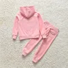 Kids Girls Two Piece Veet Tracksuit Juicy Hooded Pants Fashion designer autumn sport outfits for girl boy long sleeve hoodie sets childrens clothes