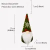 عيد الميلاد المحبوكة مجهولي الهوية زخرفة طويلة لحية زخرفة Gnome Santa Xmas Tree Door معلقة معلقات المنزل العام الجديد ديكورات العطلات الهدية JY0651