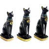 Resina artesanato exótico costumes estatueta estátua gato egípcio deusa bastet estátua decoração para casa presentes ornamentos vintage t20071250m