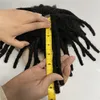 Raiz de cabelos de cabelo virgem da Virgem Malásia Raiz Afro Afro Curl Black Dreadlocks Toupee 8x10 Unidade de renda completa para homens negros