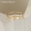 Pierścionki ślubne spersonalizowane pierścionek nazwy 14K Złota wypełniona Złotem Pierścień Niestandardowy Pierścień Układanie pierścienia wypaczyła odporna na biżuterię Grawerowaną nazwę Baby Pierścień 231124