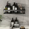 Étagères de salle de bain, organisateur de rangement de cuisine, support de shampoing en alliage d'aluminium, accessoires de douche, sans perceuse 231124