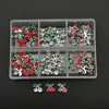 Nail Art Decorations 1Box 3D s Heart Planet Charms Jewelry Glass Luxe Parts Diamond Crystal Nails Decoration Accessories 231123