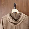 Mens Hoodies Autumn Loro Piana Cashmere Khaki Hooded Coats