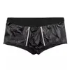 Sexy lingerie Briefs Men's matte patent leather shorts sexy soft Panties underwear