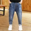 Jeans Frühling Herbst Kinder Jungenkleidung Baby Elastische Jeanshose für Kleinkinder Kinder Jungenkleidung Oberbekleidung Jeanshosen 2-12 Jahre 230424