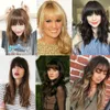 Bangs Benehair Sintético Falso Blunt Air Bangs Clipe em Extensões de Cabelo Falso Franja Falso Hairpiece Para Mulheres Clipe em Bangs Cabelo Falso 231123