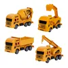Construction Vehicles Playset Toy for Kids, Engineering Toys Playset with Road Signs, Versatile Construction Vehicles Playset Gift for Boys and Girls