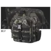 Bolsa de ombro multifuncional para viagem ao ar livre Bolsa crossbody Táticas de camuflagem do exército À prova d'água resistente ao desgaste bolsa militar de grande capacidade 23 * 13 * 22