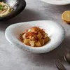 Borden Europees keramische bord eetkamer bureaublad wolkenvorm soepkom soepkom creatieve stenen textuur spaghetti keuken servies