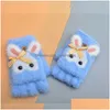 Fingerless Gloves Fingerless Gloves Childrens Half-Finger Boys And Girls In Winter Keep Warm Cute Children Write Five Fingers. L221020 Dhqbo