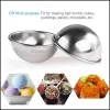 Wholesale Bath Accessory Set Bestomz 8Pcs Stainless Steel Bath Bomb Mold Diy Make Lush Bombs 6 5Cm/ 7Cm For Crafting