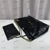 24C Borsa a tracolla da donna di moda 45c 22 Borsa della spazzatura in pelle Plaid di diamanti Oro argento Hardware Fibbia in metallo Borsa di lusso Borsa a tracolla a catena Matelasse Borse per la spesa