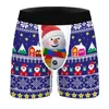 Mutande da uomo Natale Divertente Boxer in cotone stampato Homme Biancheria intima sportiva traspirante sottile Mutandine maschili Plus Size Cuecas # p3