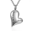 Pendant Necklaces Stainless Steel Eccentric Lettering "relatives Forever In My Heart" Ashes Necklace The Souvenir