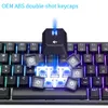 لوحات المفاتيح GK61 SK61 61 لوحة المفاتيح الميكانيكية الرئيسية USB Wired LED LED Backlit Axis Gaming Gateron المفاتيح البصرية لسطح المكتب 231123