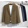 Herrdräkter 2024 varumärke Mens Business Casual Blazers Autumn Spring Fashion Slim Sacka Jacket Gentlemen Blazer Masculino Clothing L128