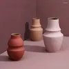 Vaser heminredning morandi färg keramiska vas ornament modern enkel dekoration torr blommor arrangemang