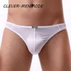 Sous-vêtements transparents en soie pour hommes, String G, taille basse, sac léger, Lingerie, culotte sexuelle, fétiche Gay, Sissy, Bikini Tanga