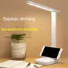 Tischlampen Lampe Augenschutz Touch Dimmbares LED-Licht Studentenwohnheim Schlafzimmer Lesen USB wiederaufladbarer Schreibtisch