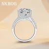 Bague solitaire de luxe réel 3CT 5CT bague pour femmes 925 en argent sterling bijoux fins D couleur VVS1 diamant fiançailles bande de mariage GRA 230425