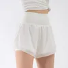 Al0lulu Yoga Summer Women's Sexy High Weist Shorts Mesh Treptable Moisture امتصاص 3 ألوان رياضية تعمل