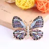 Large Rhinestones Butterfly Brooches For Women Luxury Crystal Insect Brooch Pin Fashion Elegant Coat Dress Brooch Jewelry Gifts