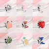 Silver 925 Sterling Sier Big Red Stberry Enamel Fine Spacer Stopper Beads Fit Original European Charm Bracelet Jewelry Making Q0531 Dhtv2