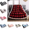 PLAID Filtar Kids Lattice Sherpa Swaddling Double Layers Lamb Wool Flanell Filt Winter Couch Fuzzy Bedding Home Textiles