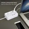 Power Cable Plug Power Strip Surge Protector Desktop 3 way EU Plug Outlets Multiple Socket with USB Charging Adapter Switch 1.5m Extension CordL231125