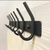 Towel Racks Black 304 Stainless Steel Clothes Hook Wall Hanger Home Kitchen Bathroom Door Back Wall Clothes Towel Fitting Room Coat Hook 231124