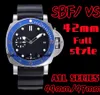 SBF / vs Luxury Men's Watch PAM1209 ,, 42mm All Series Alla stilar, exklusiv P900 -rörelse, det finns 44, 47 mm andra modeller, 316L Fine Steel