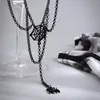 Chaînes exagérées Punk Goth araignée colliers pour femmes mode rétro Halloween métal noir claviculaire bijoux cadeau Collier