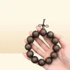 Gold Silk Nanmu Shen Xiang Yin Wood Wu Mu Buddha Beads Men039s 20mm Old Material Bracelet Bangle7559326