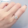 Yadis Custom 14K Gioielli in oro massiccio Taglio Vecchia Europa Vvs Moissanite Anelli di fidanzamento con diamanti per le donne