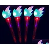 Party Decoration LED Glowing Torch Flash Fire Shape Wands Halloween Cosplay Medieval Luau tema Sporttävlingar Atmosphere Prop DH3PS